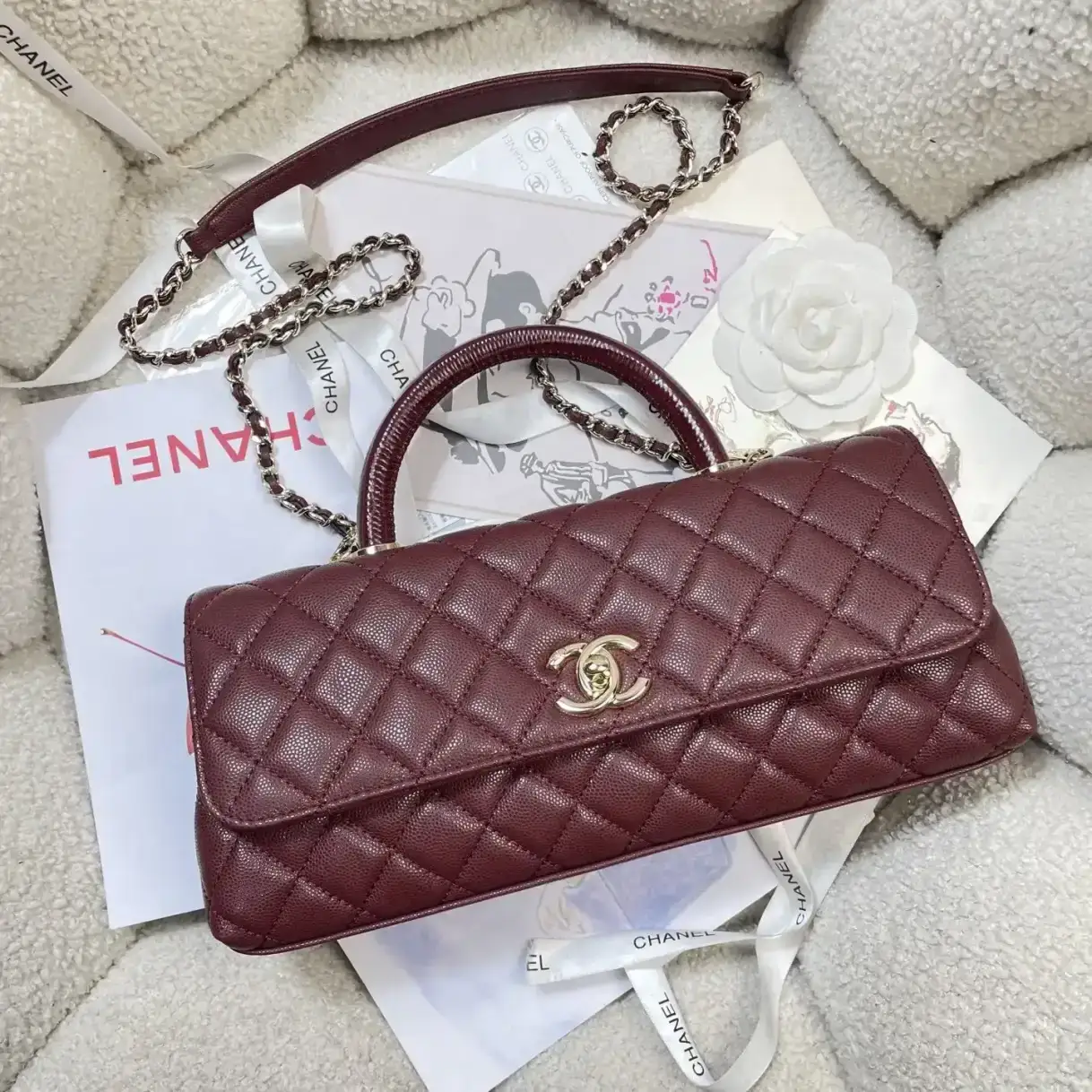 Chanel Black Coco Handle Calfskin Top Handle Bag product photo from LabelPicks