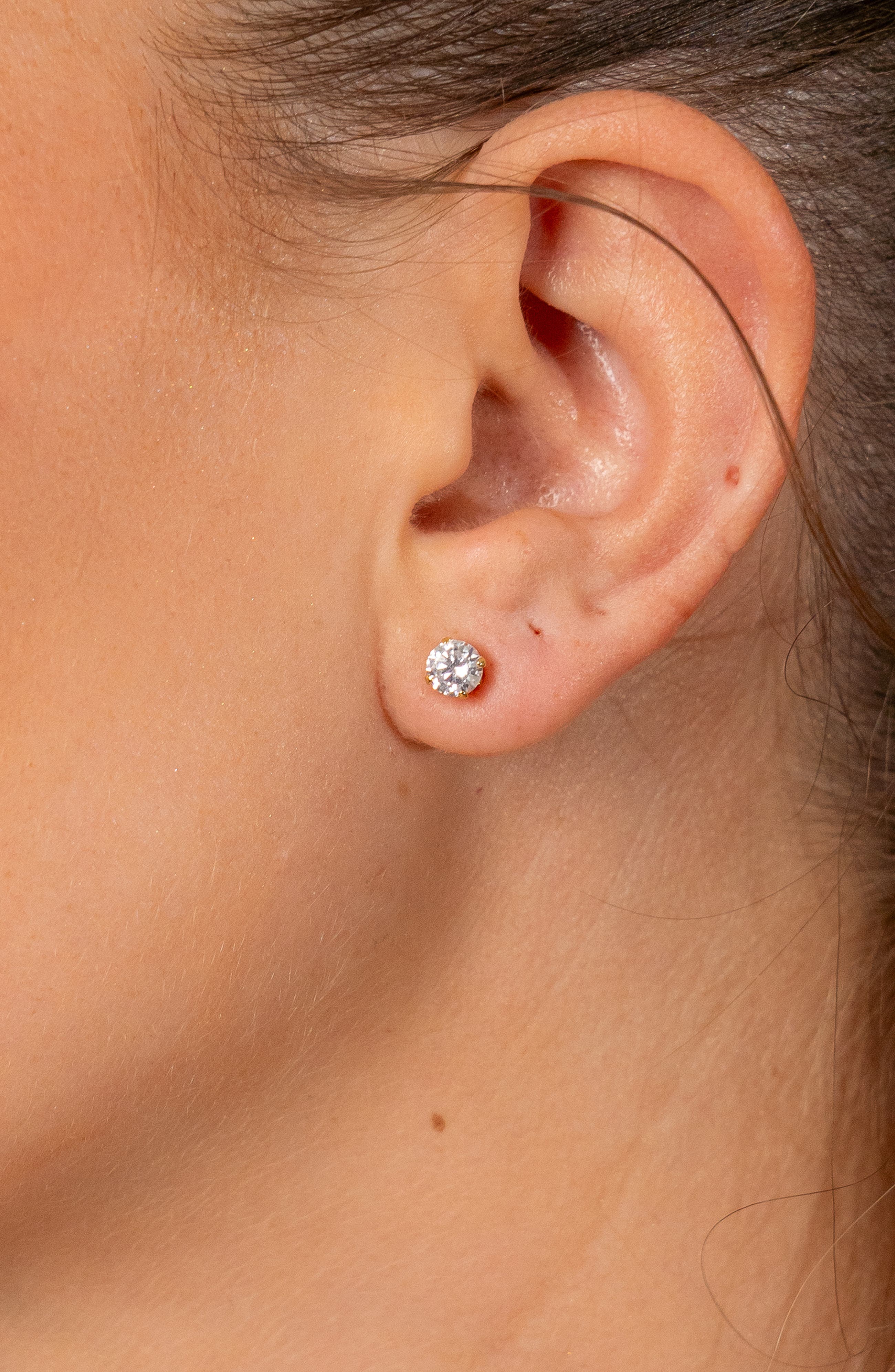 Sterling Forever Round Cubic Zirconia Stud Earrings