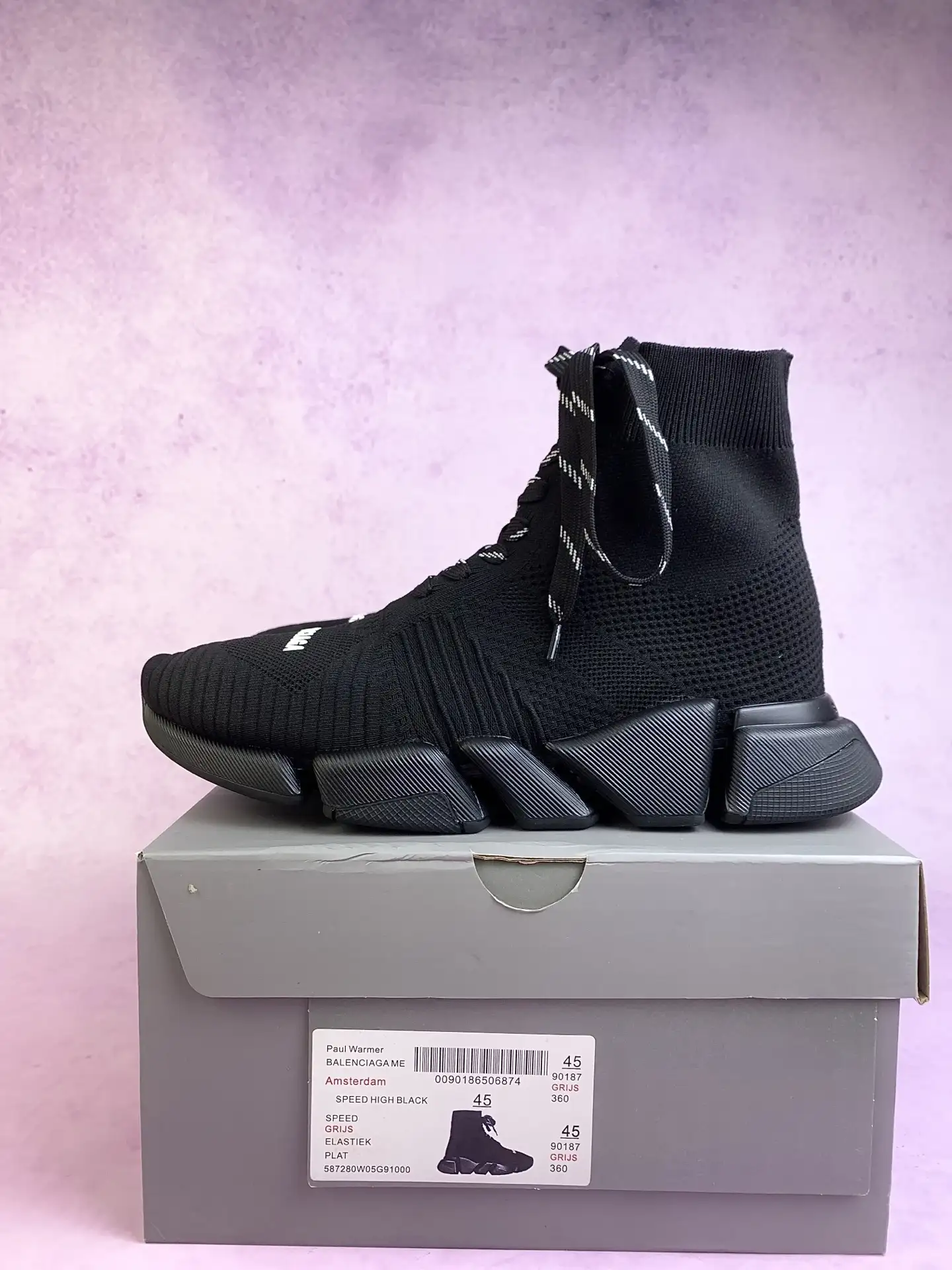 Balenciaga Speed 2.0 Lace-Up Sneaker in Black product photo from LabelPicks