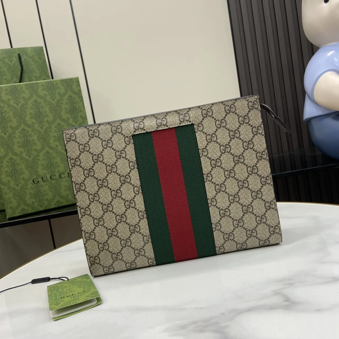 Gucci Ophidia Brown GG Supreme Canvas Clutch product photo from LabelPicks