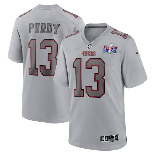 Brock Purdy San Francisco 49ers Nike Super Bowl LVIII Atmosphere Fashion Game Jersey - Gray