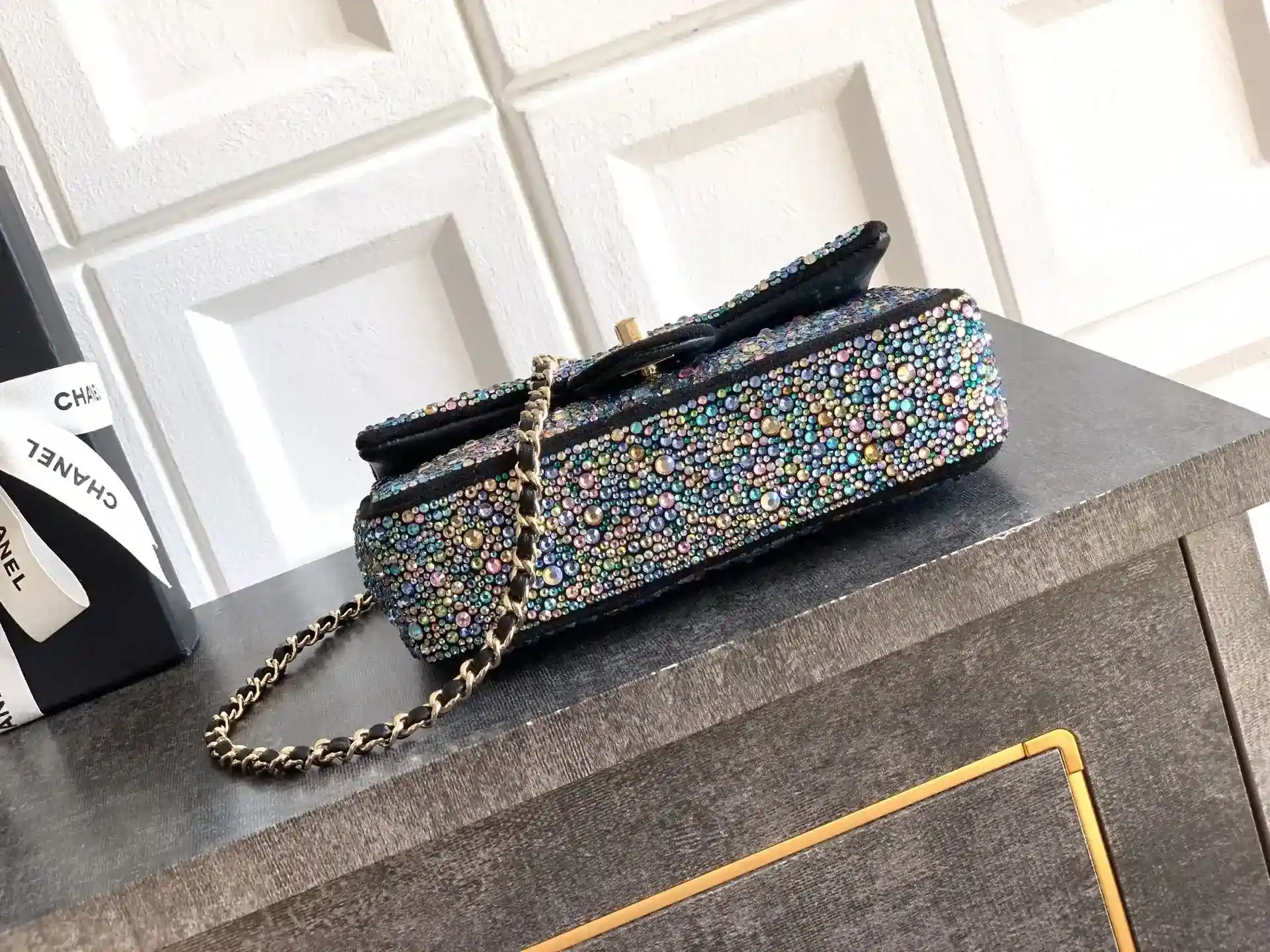 Chanel Black Classic Flap Crystal Shoulder Bag product photo from LabelPicks