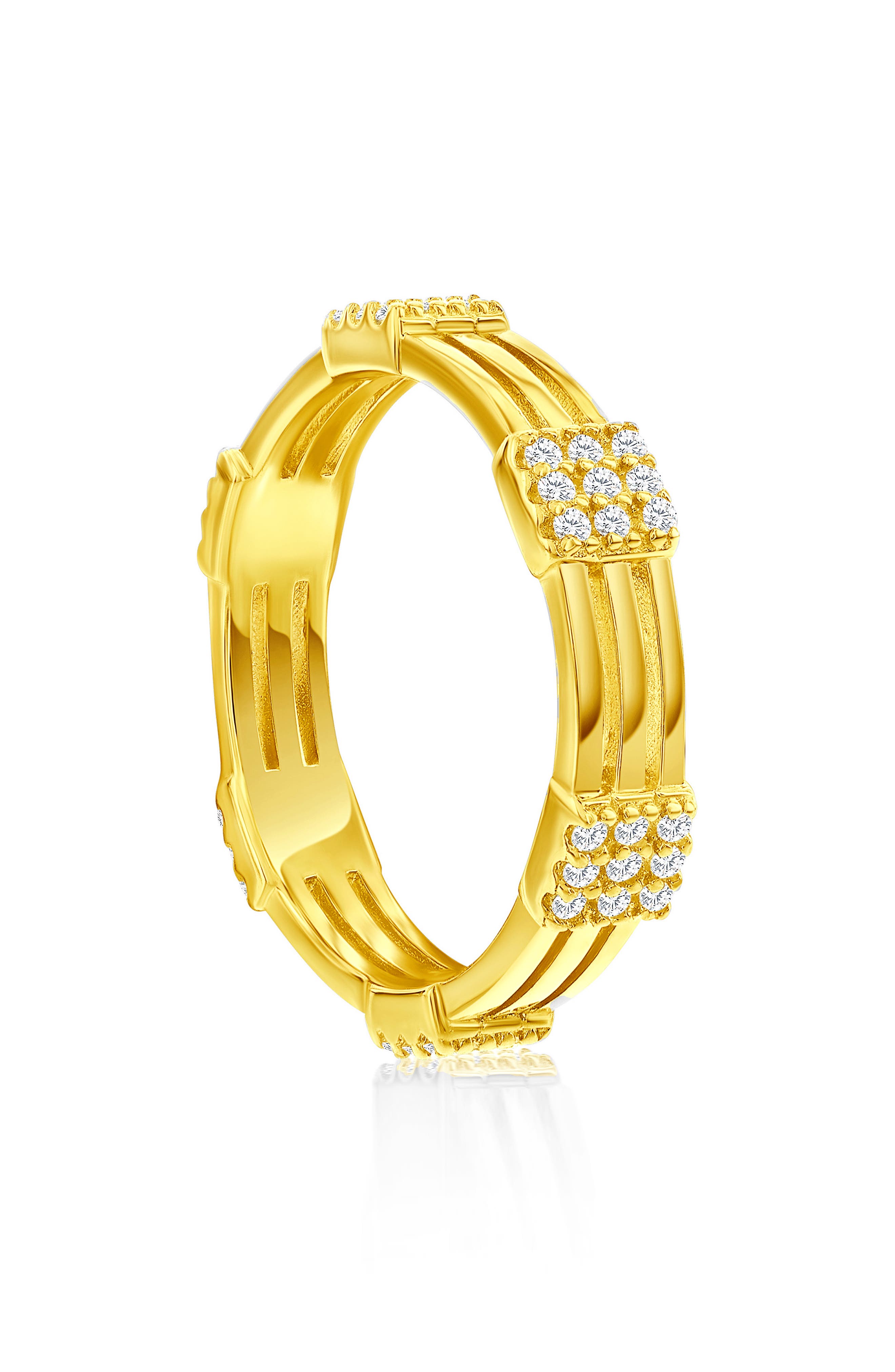 SIMONA Cubic Zirconia Square Band Ring
