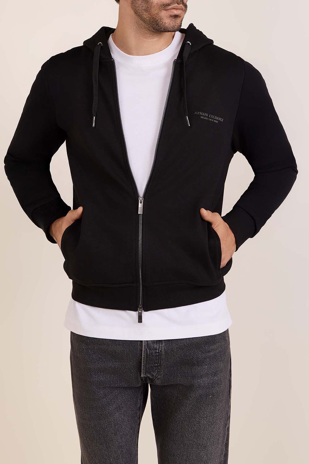 ARMANI EXCHANGE סווטשירט קפוצ'ון
