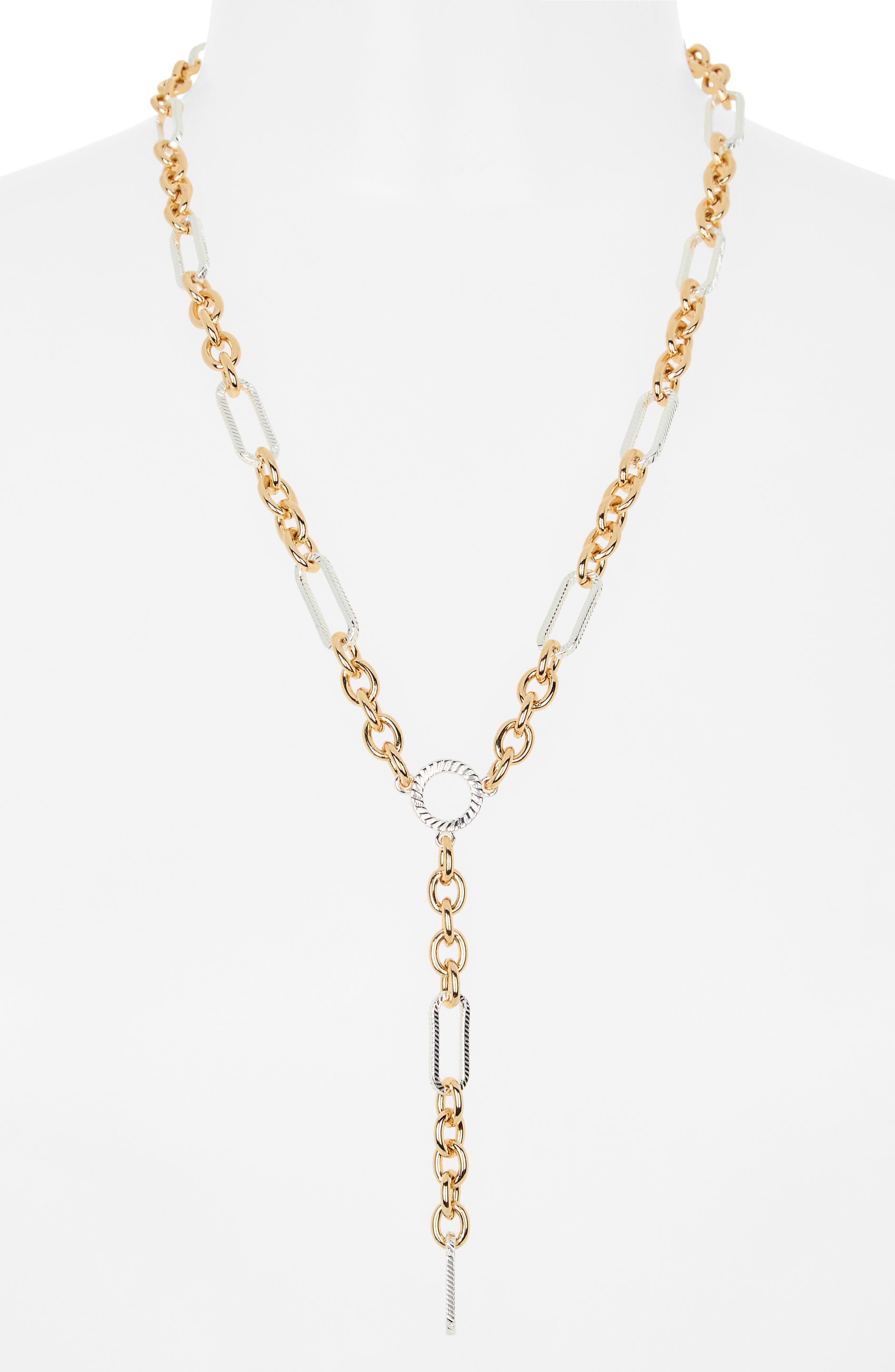 NORDSTROM RACK Bar & Link Chain Y-Necklace