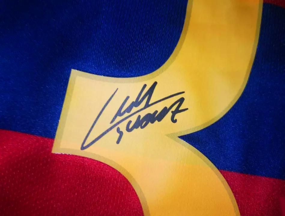 Tres Amigos SIGNED Messi, Neymar, Suarez Barcelona Jersey - 2014/15 Home Shirt - COA
