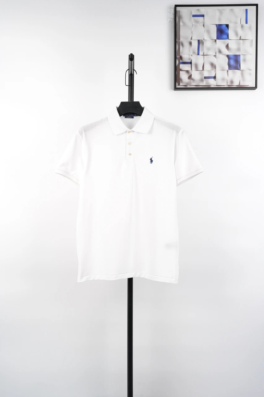 Ralph Lauren White Pony Embroidered Short Sleeve Polo Shirt product photo from LabelPicks