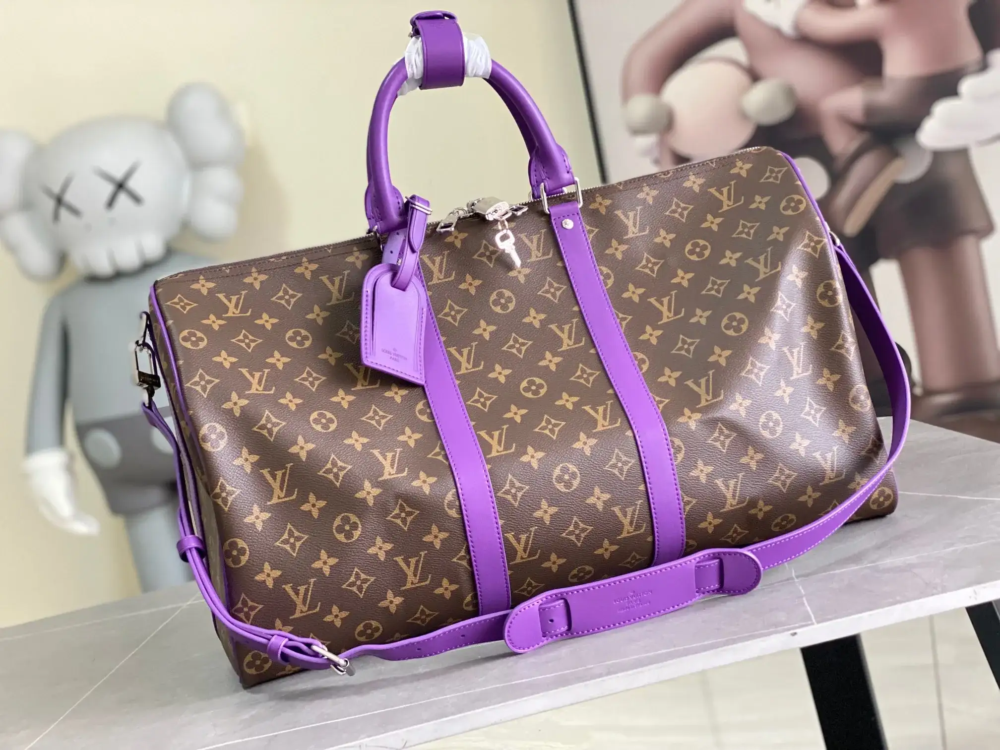 Louis Vuitton Gold Keepall Monogram Canvas Tote Bag product photo from LabelPicks