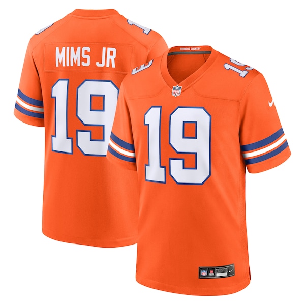 Marvin Mims Jr Denver Broncos Nike Mile High Collection 1977 Throwback Player Game Jersey - Orange