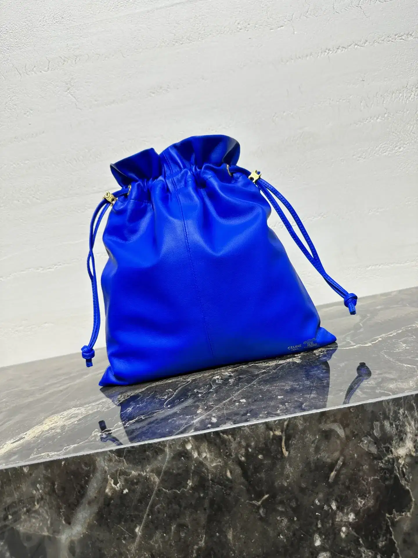 Celine Lambskin Crystal Pouch Bucket Bag product photo from LabelPicks