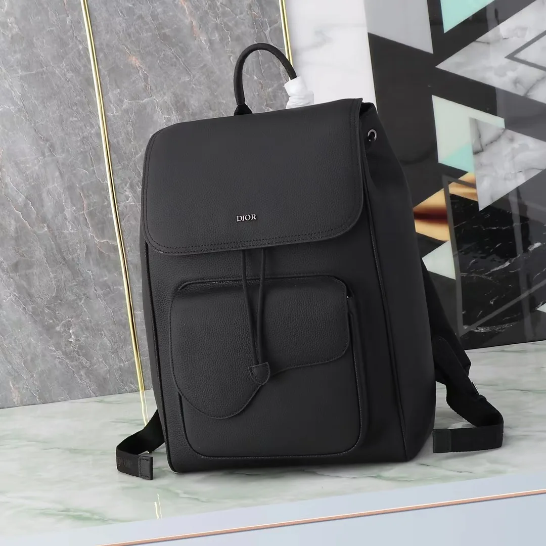 Dior Black Saddle Quilted Leather Backpack product photo from LabelPicks