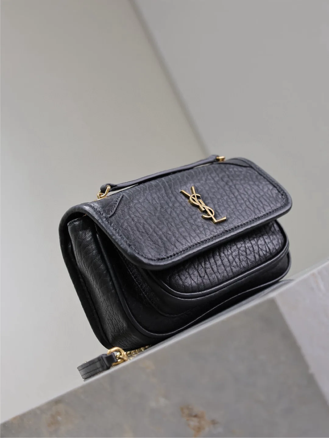 Saint Laurent Niki Black Lambskin Crossbody Bag product photo from LabelPicks