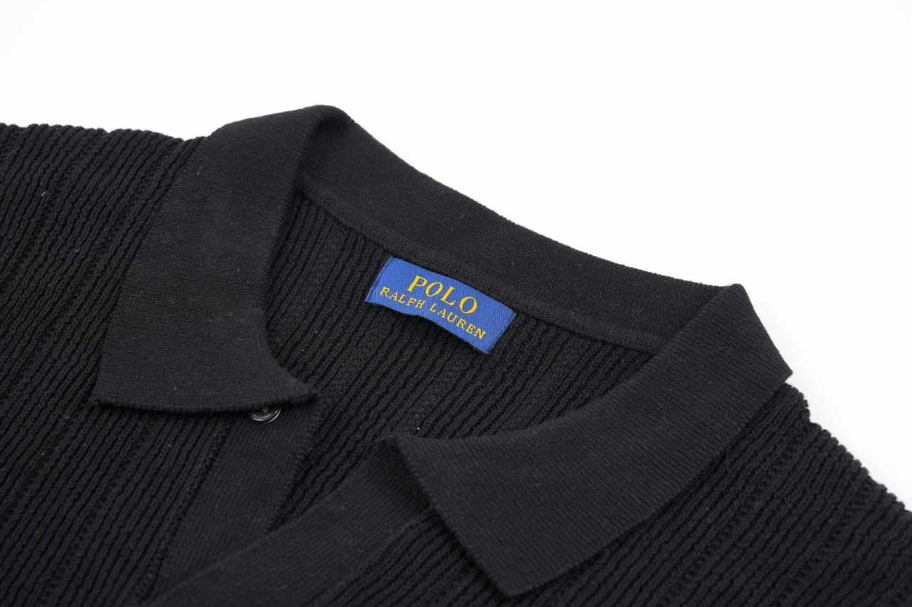Ralph Lauren Black Pony Embroidered Linen Cotton Polo Shirt product photo from LabelPicks