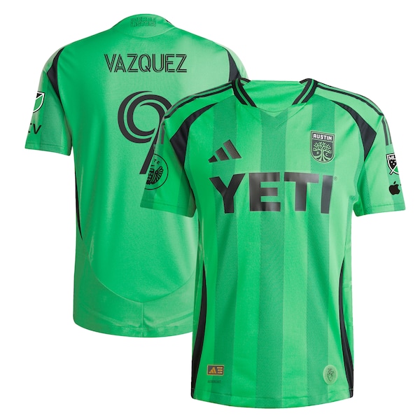 Brandon Vazquez Austin FC adidas 2025 The Heartbeat Kit Authentic Player Jersey - Green