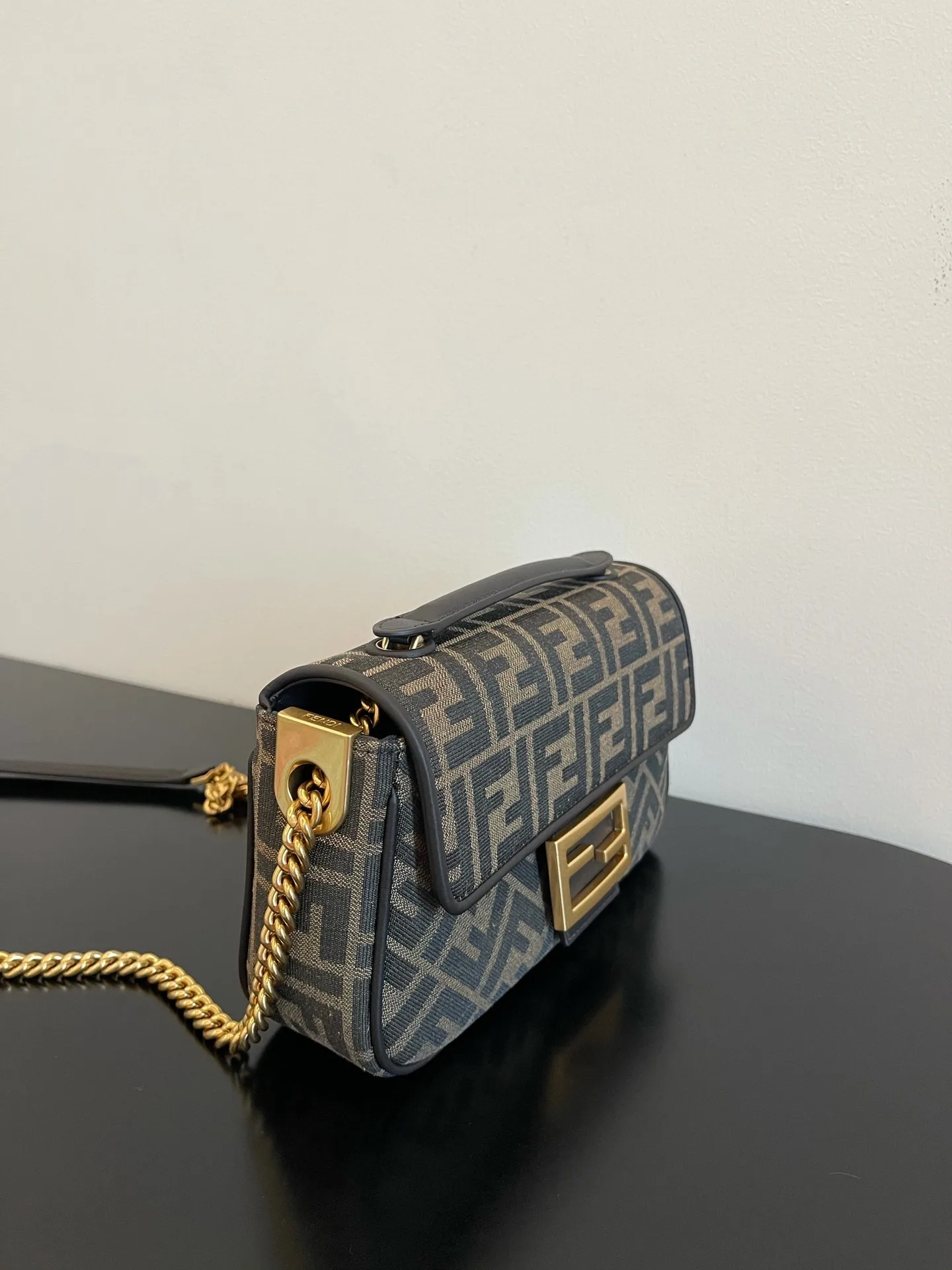 Fendi Brown Baguette Monogram Canvas Crossbody Bag product photo from LabelPicks