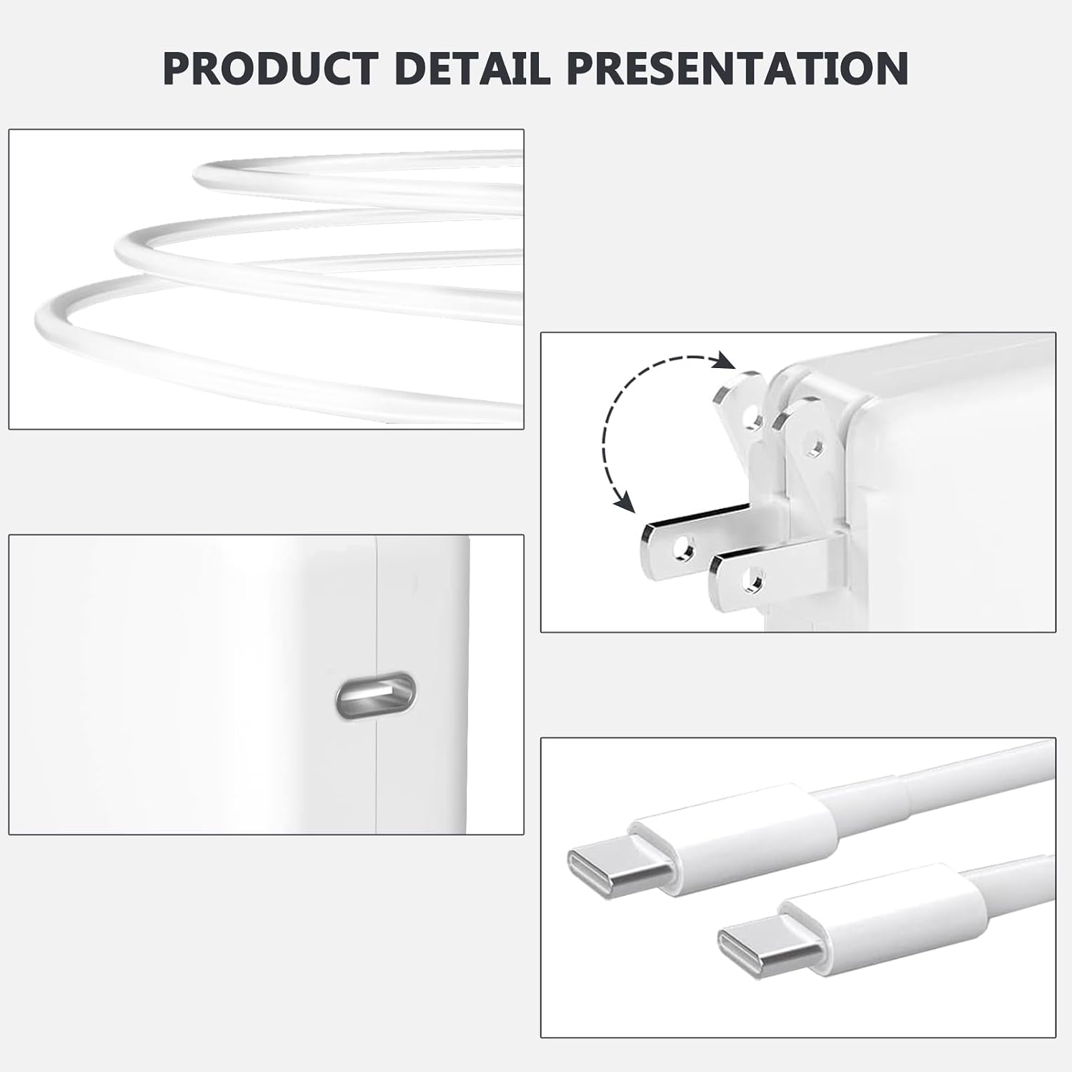 MacBook Pro/Air Charger - 100W USB-C Fast Charger, compatible with MacBook Pro/Air, M1, M2, M3, M4, M5, iPad Pro, and all USB-C laptops and phones, 6.6ft charging cable