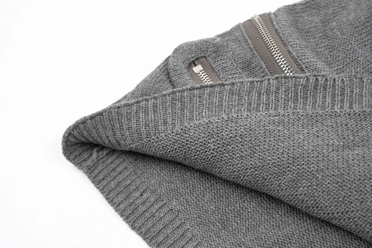 Prada Grey Multi-Pocket Wool Blend Zip Vest product photo from LabelPicks