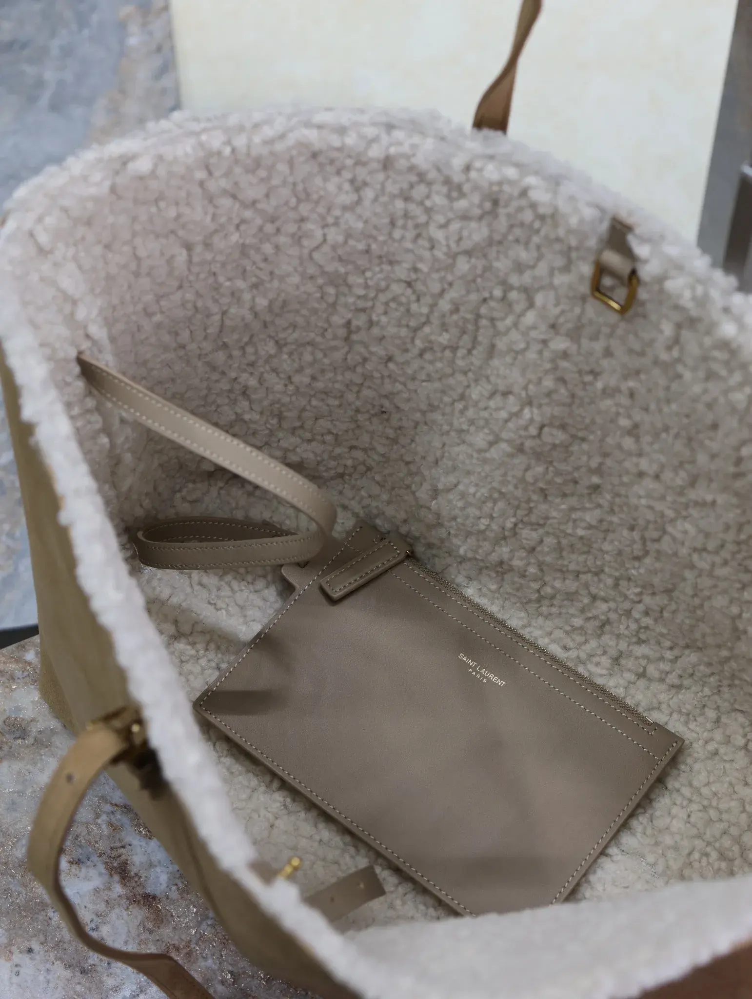 Saint Laurent Beige Tote Bag product photo from LabelPicks