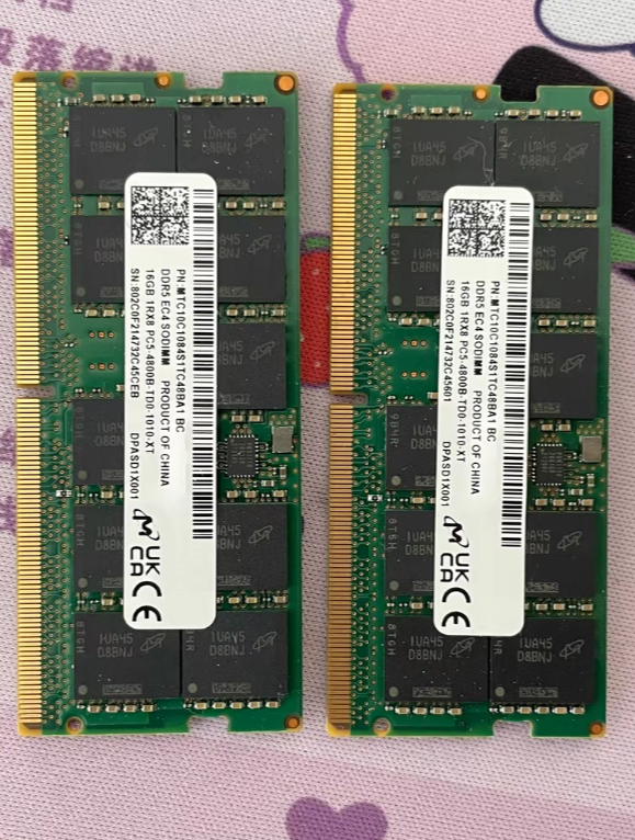 DDR5 RAM Micron 16GBx1 DDR5 ECC RAM 4800MHz for laptop Like New (each - GreshamTech