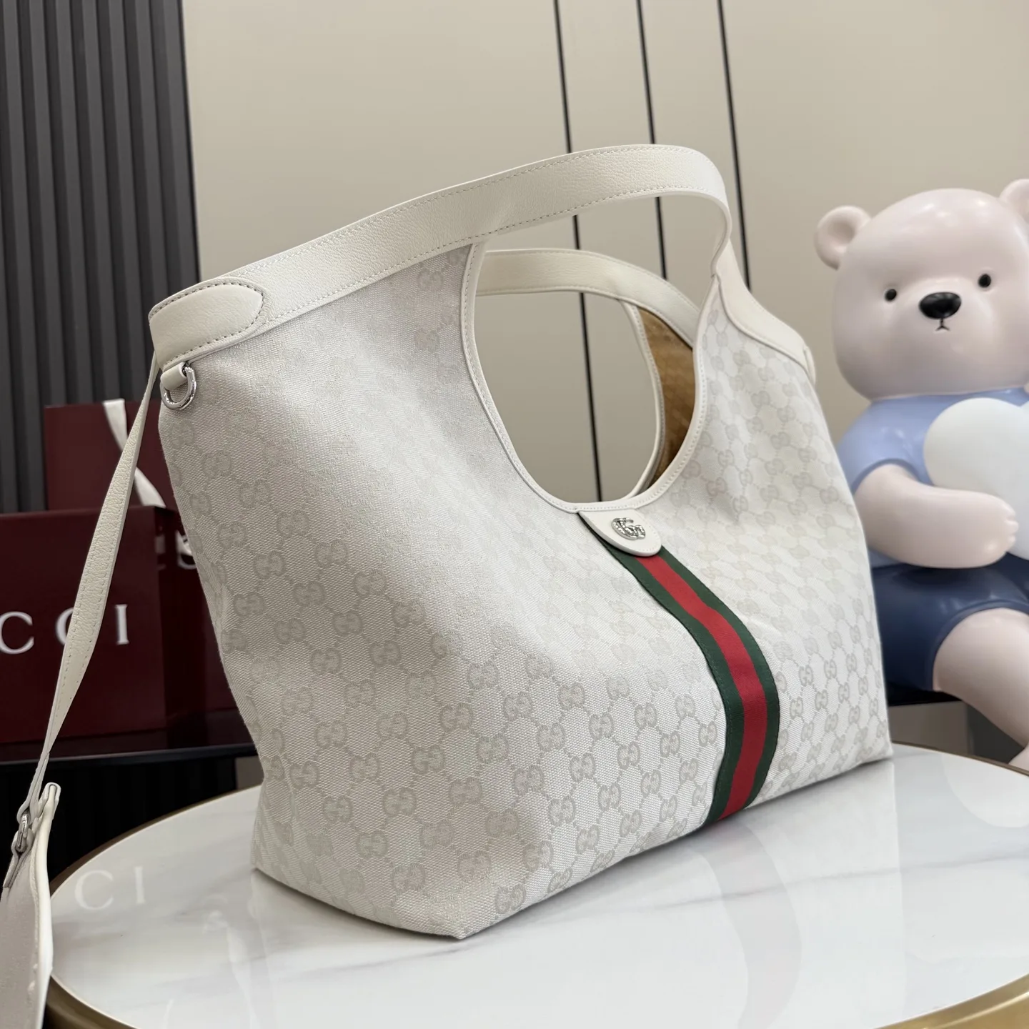 Gucci White Generation GG Supreme Canvas Tote Bag product photo from LabelPicks
