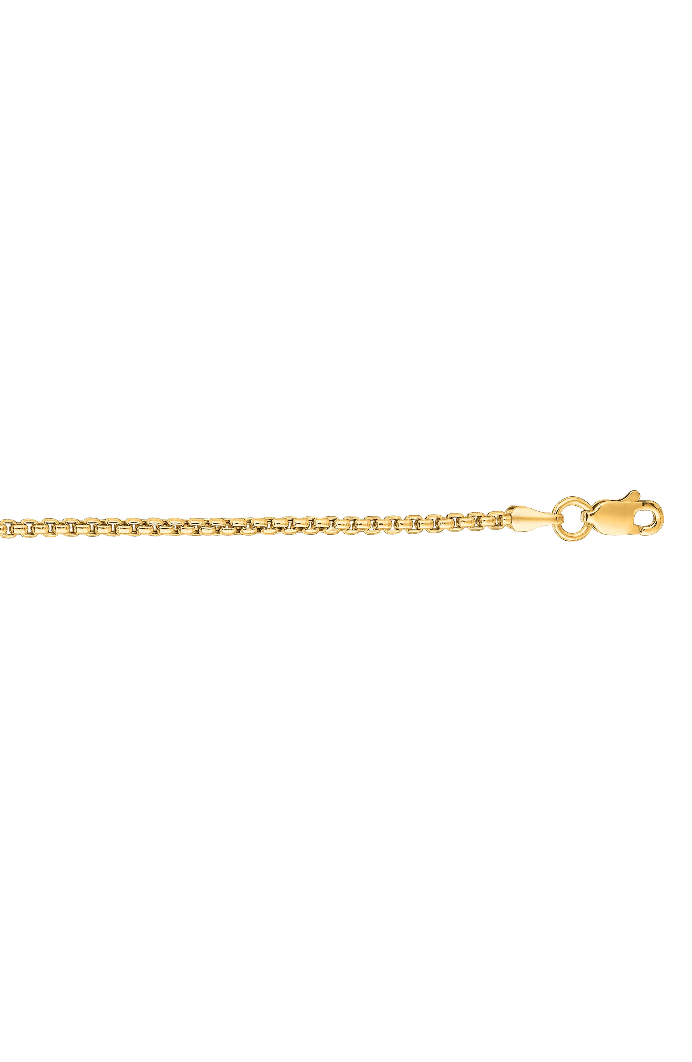Queen Jewels 14K Yellow Gold Round Box Chain Necklace