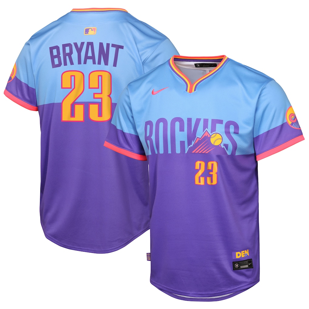 Kris Bryant Colorado Rockies Nike Youth 2025 City Connect Limited Player Jersey - Purple/Light Blue