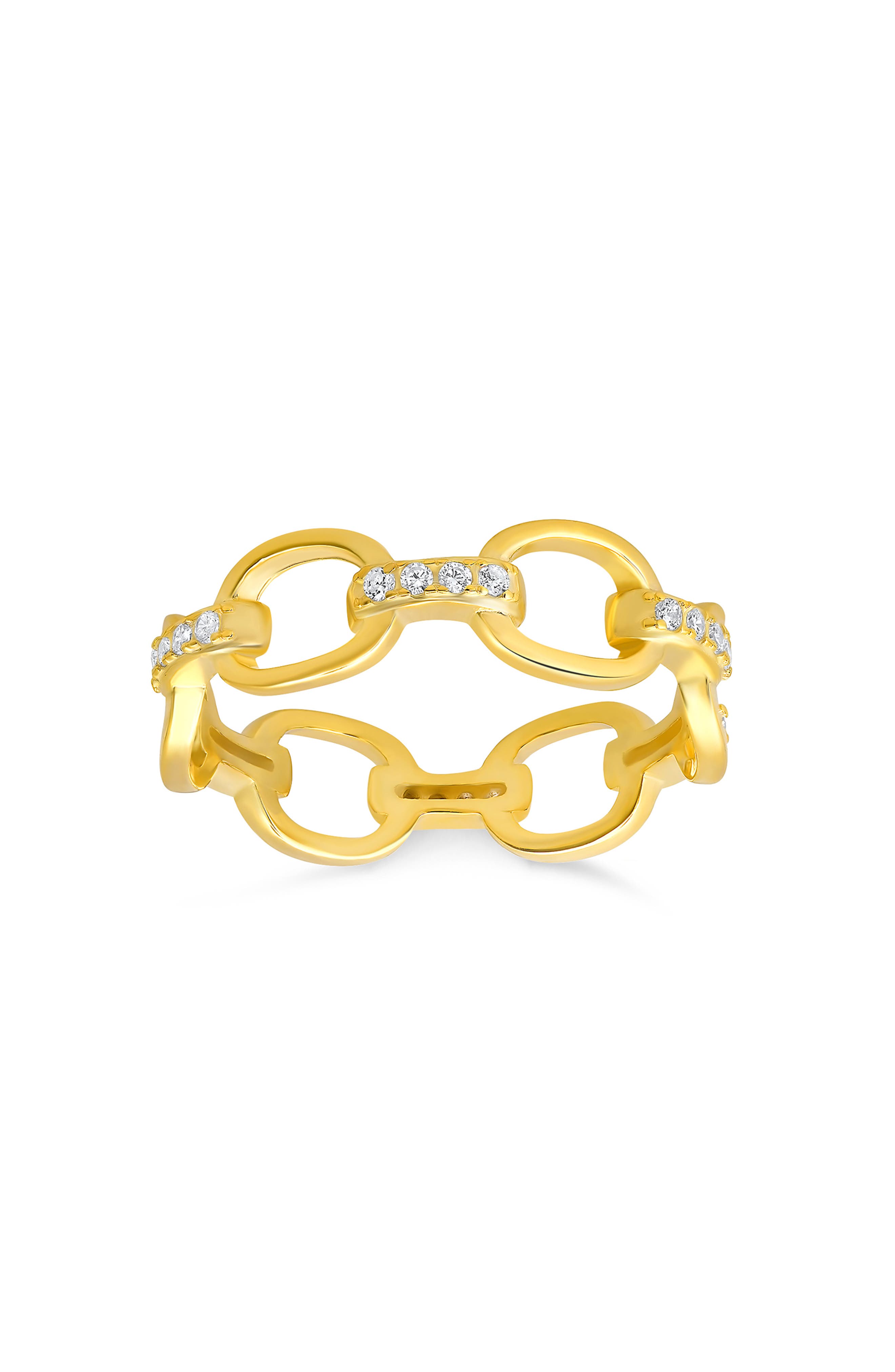 Queen Jewels Cubic Zirconia Paperclip Ring