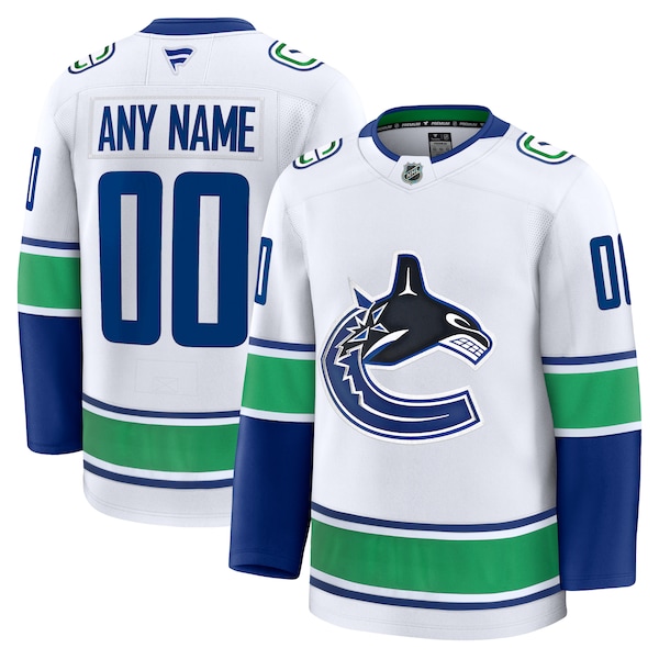 Vancouver Canucks  Away Premium Custom Jersey - White/Blue