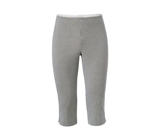Gestreifte Stretchhose in 3/4-Länge