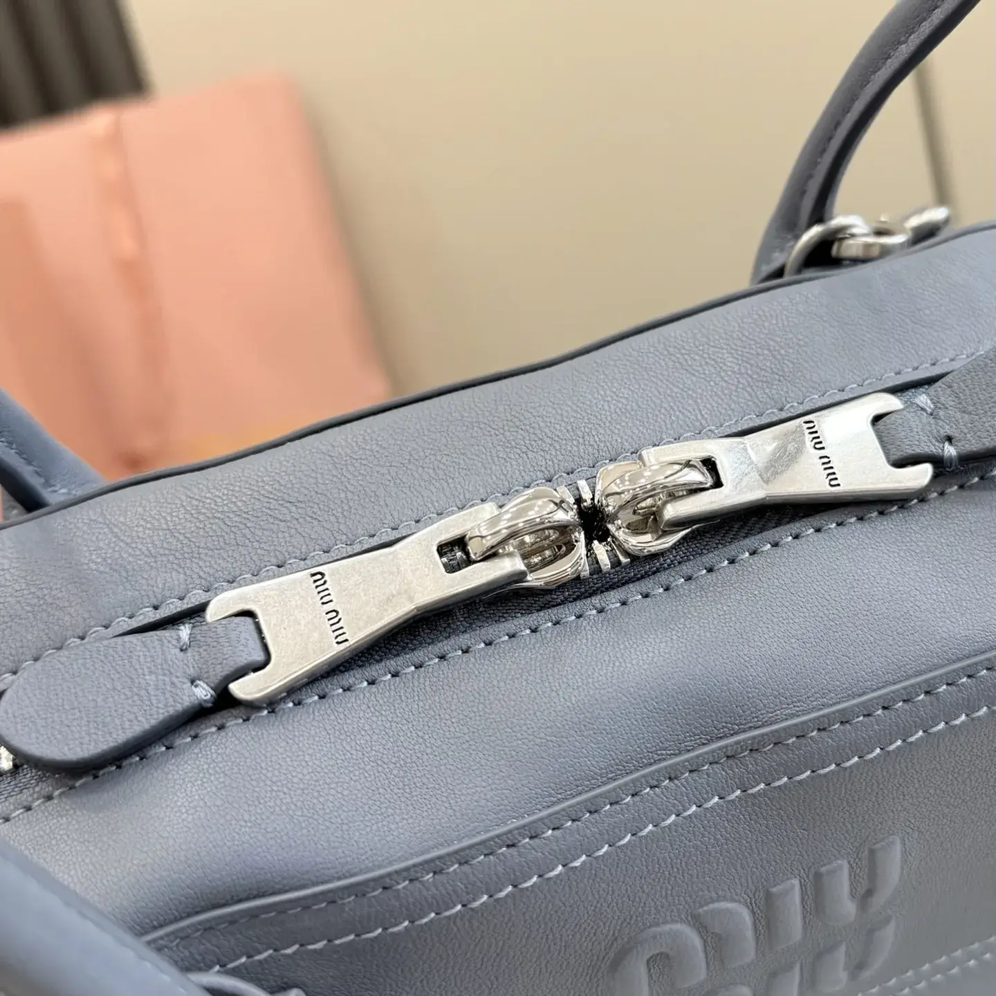 Miu Miu Vivant Blue Calfskin Top Handle Bag product photo from LabelPicks