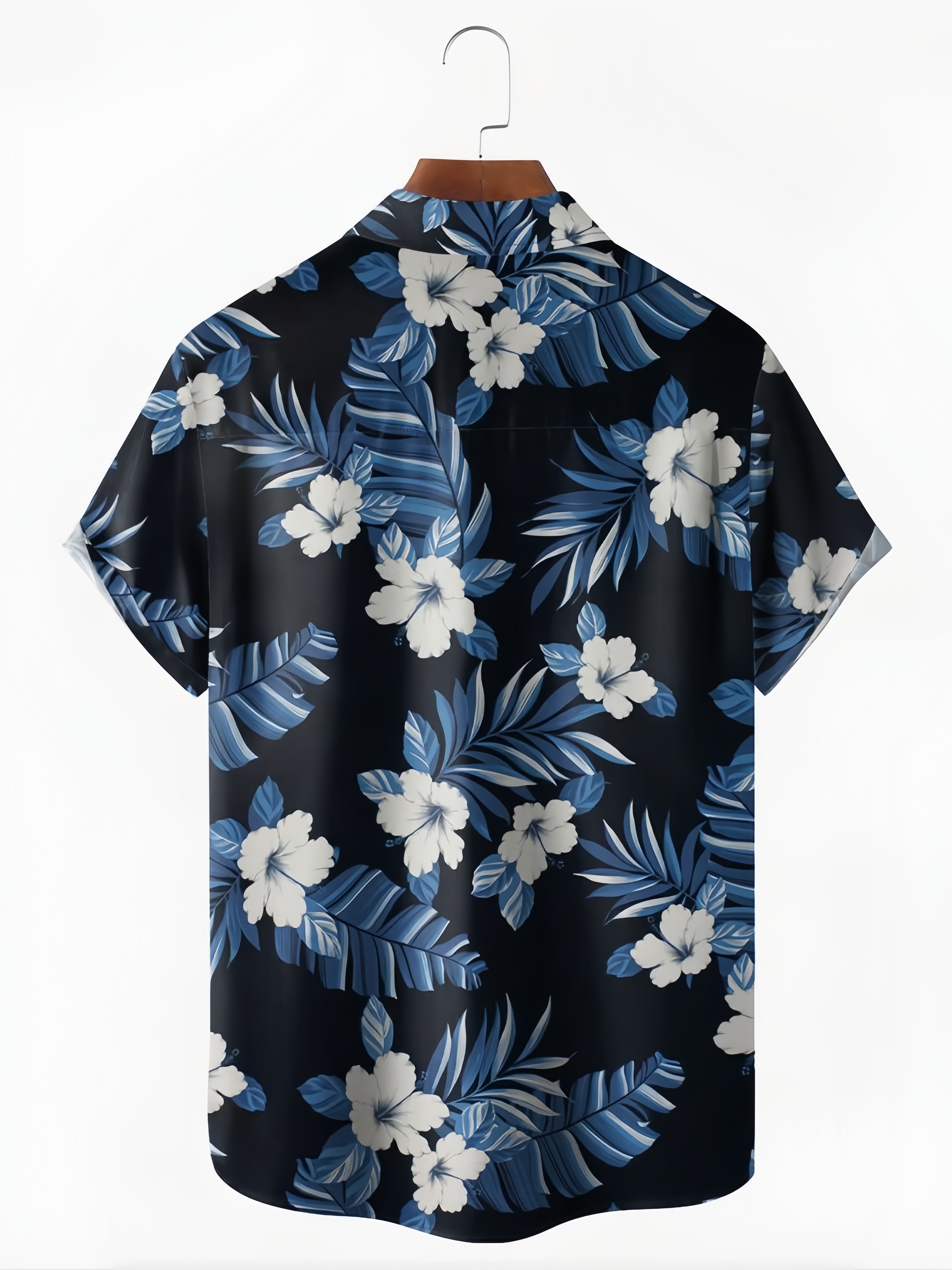 Botanical Floral Chest Pocket Short Sleeve Hawaiian Shirt