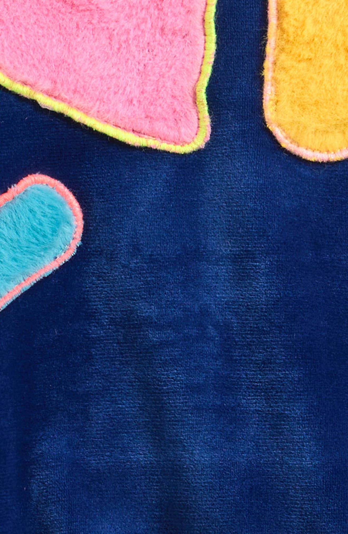 Truly Me Kids' 3D Love Velour Sweatshirt with Faux Fur Appliqué