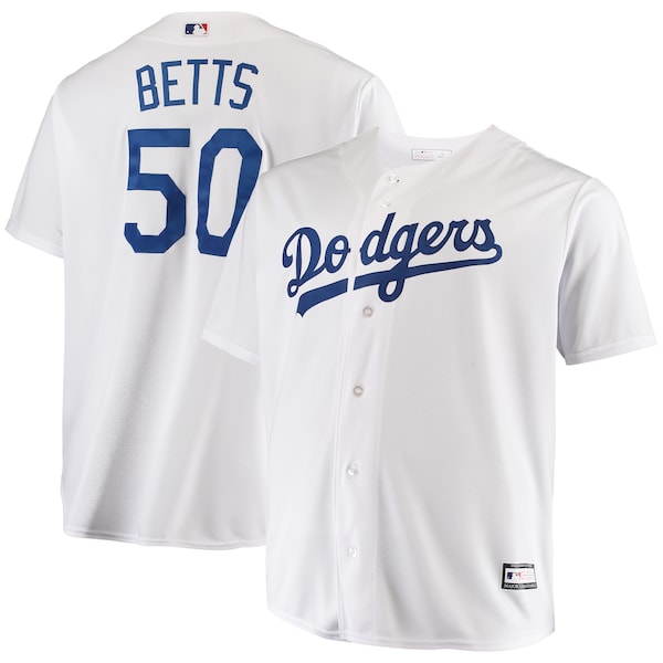 Mookie Betts Los Angeles Dodgers Big & Tall Replica Player Jersey - White/Gray/Royal