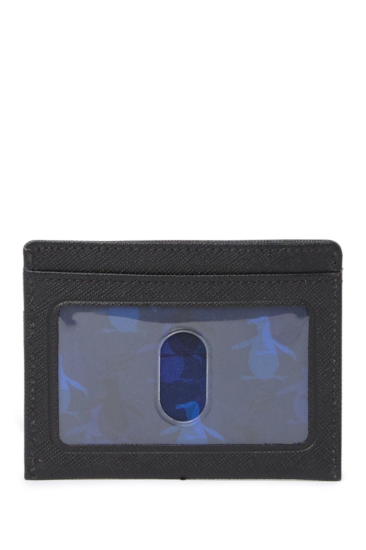 Original Penguin Saffiano Leather Card Case