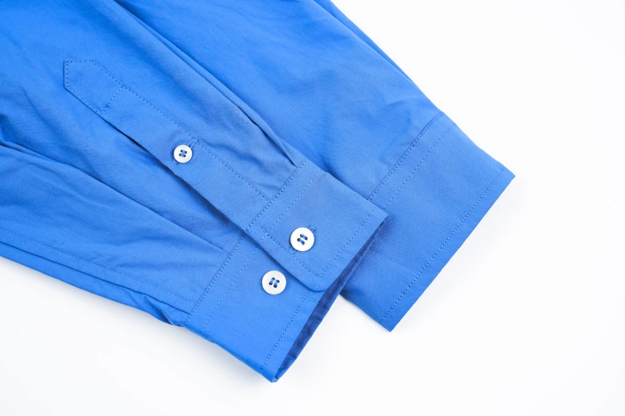 Miu Miu Klein Blue Embroidered Long Sleeve Shirt product photo from LabelPicks