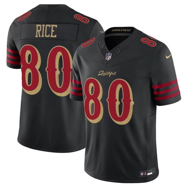 Women's Jerry Rice San Francisco 49ers Nike 2025 RIVALRIES Vapor F.U.S.E. Limited Jersey - Black