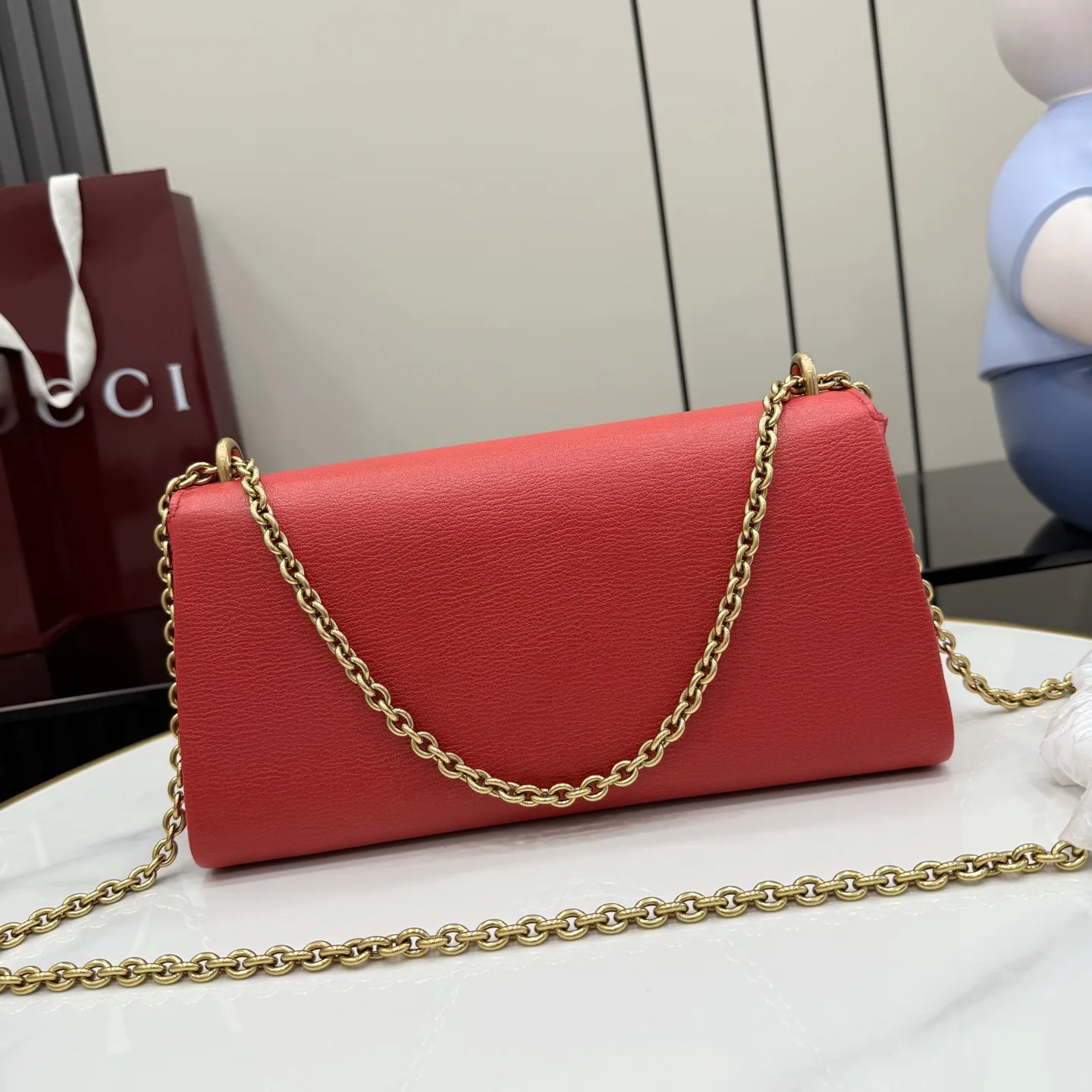 Gucci Dionysus Red Grained Leather Shoulder Bag product photo from LabelPicks