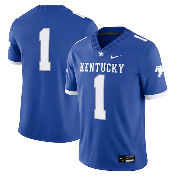 #1 Kentucky Wildcats Nike Game Jersey - Royal/White