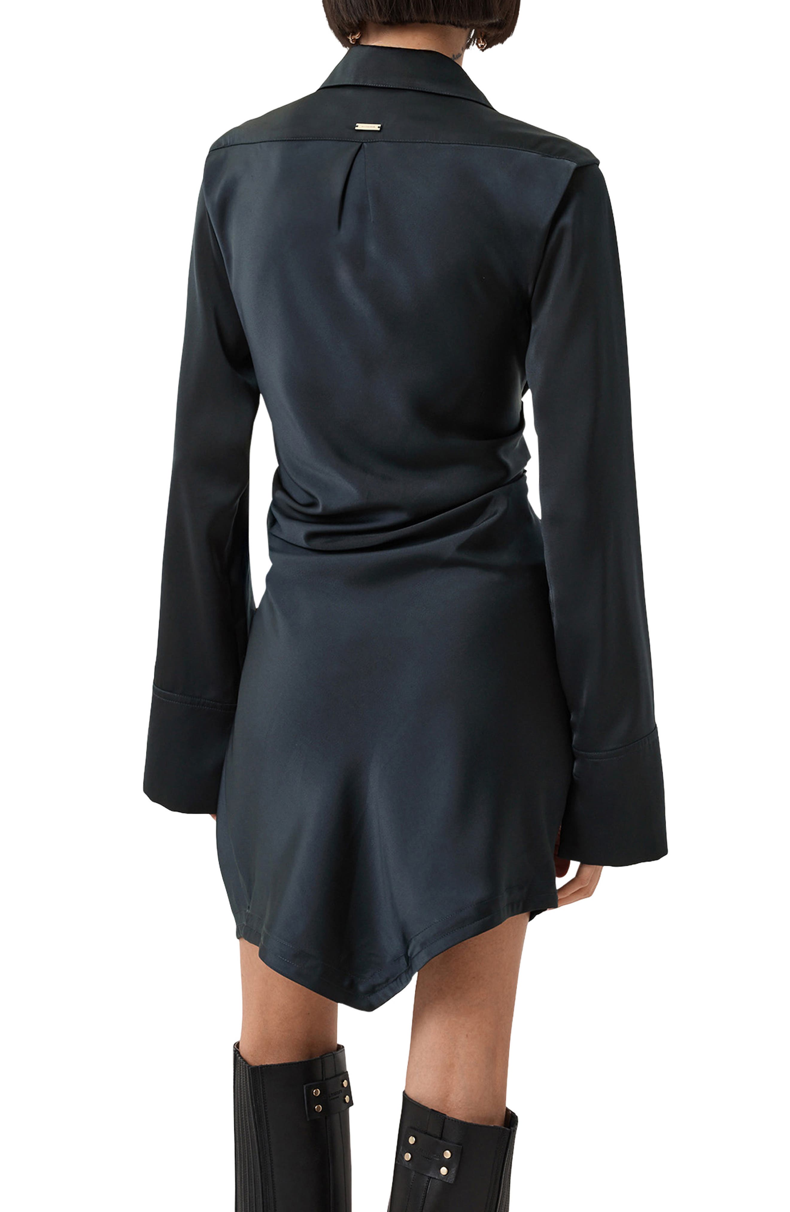 AllSaints Tira Long Sleeve Mini Shirtdress