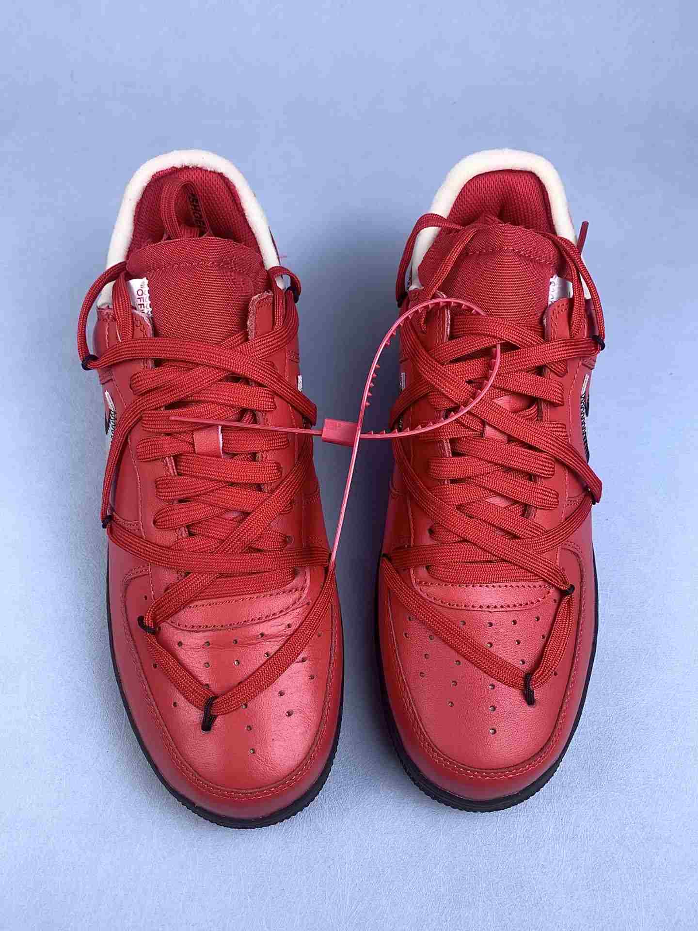 Off-White x Nike Air Force 1 Low 'Black Red' Custom Shoes