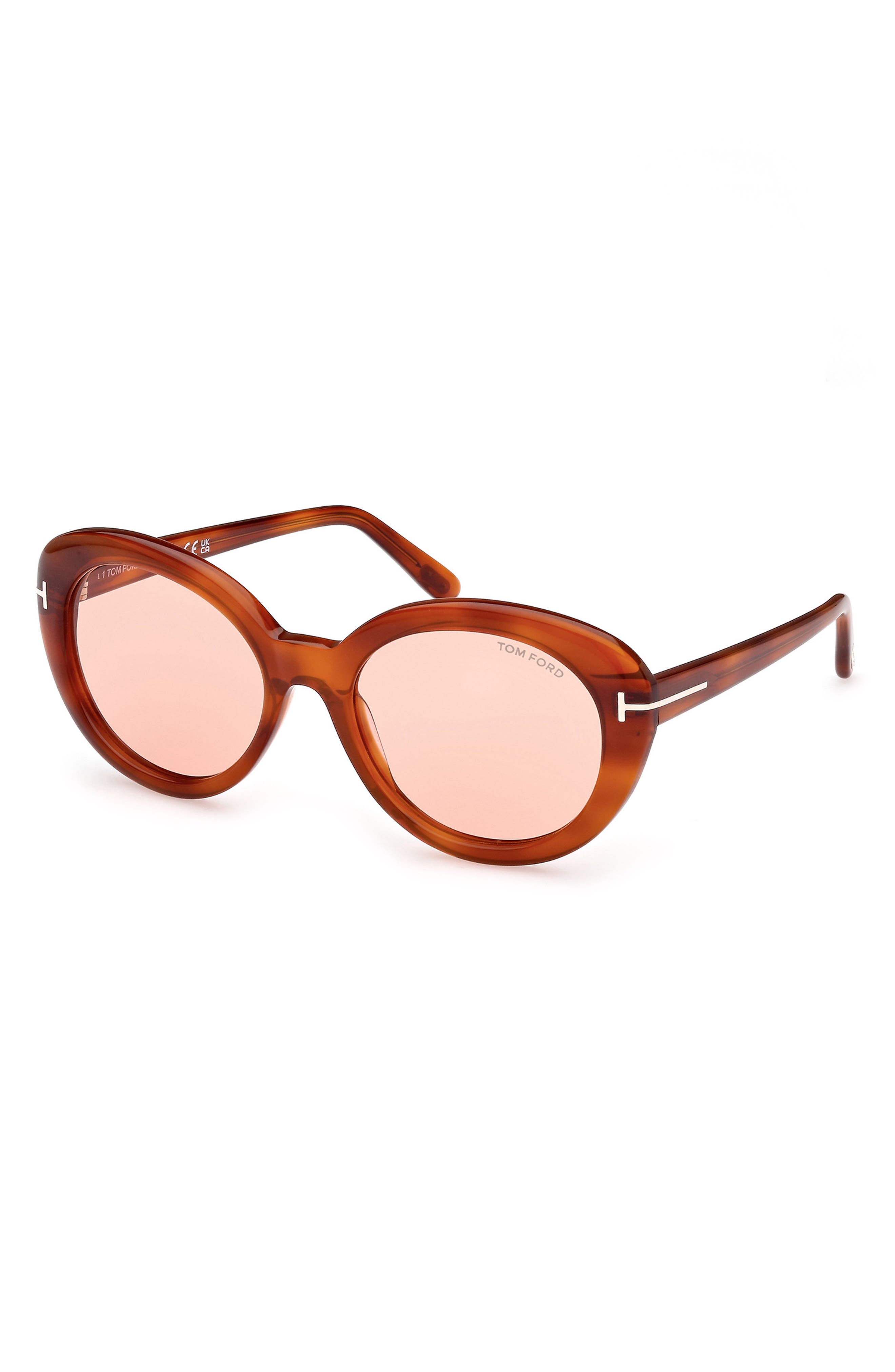 TOM FORD Lily-02 55mm Tinted Cat Eye Sunglasses