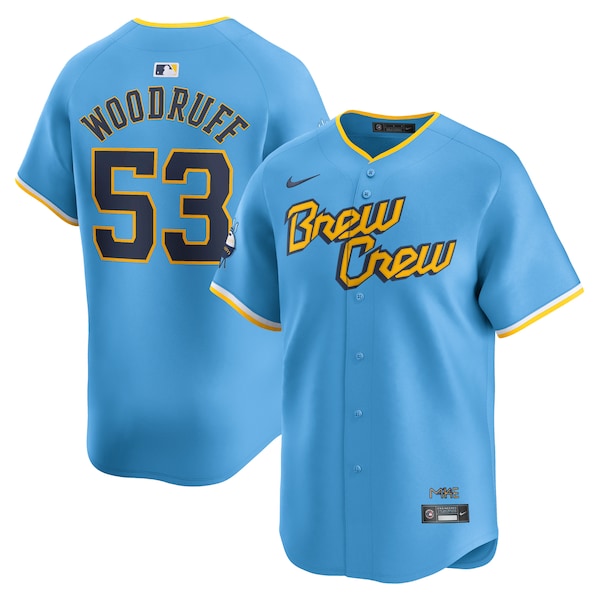 Brandon Woodruff Milwaukee Brewers Nike City Connect Limited Player Jersey - Powder Blue