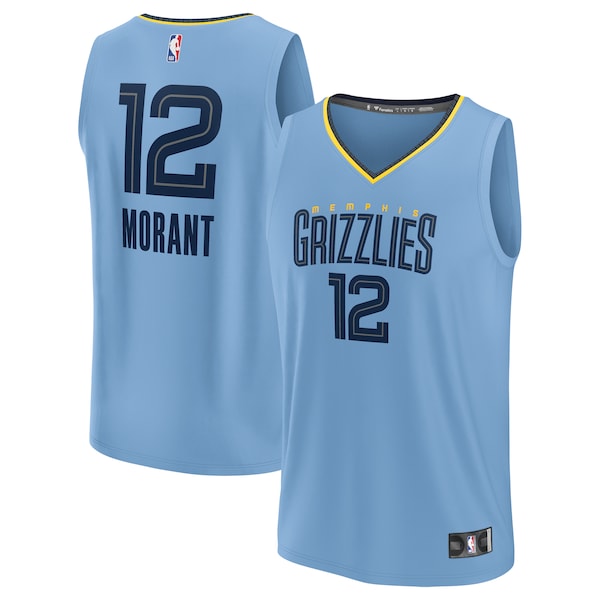 Ja Morant Memphis Grizzlies  Youth Fast Break Replica Player Jersey - Statement Edition - Light Blue