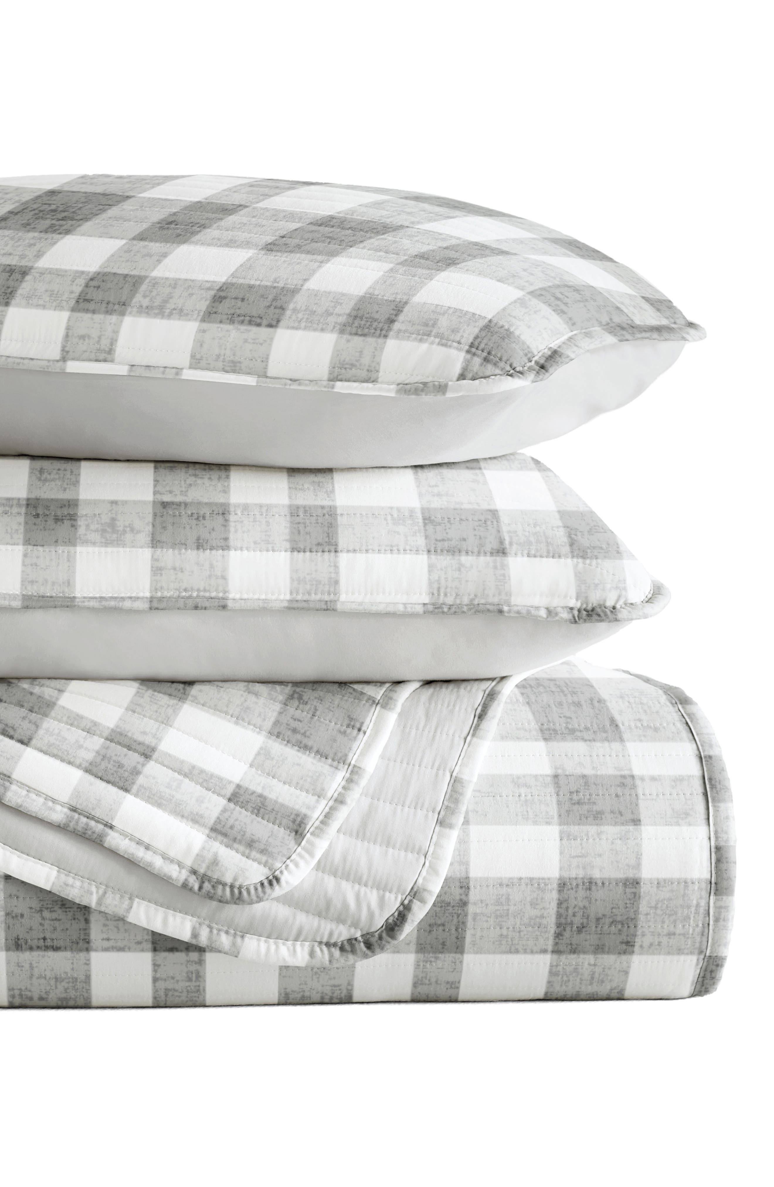 HOMESPUN Pattern Reversible Quilt & Sham Set