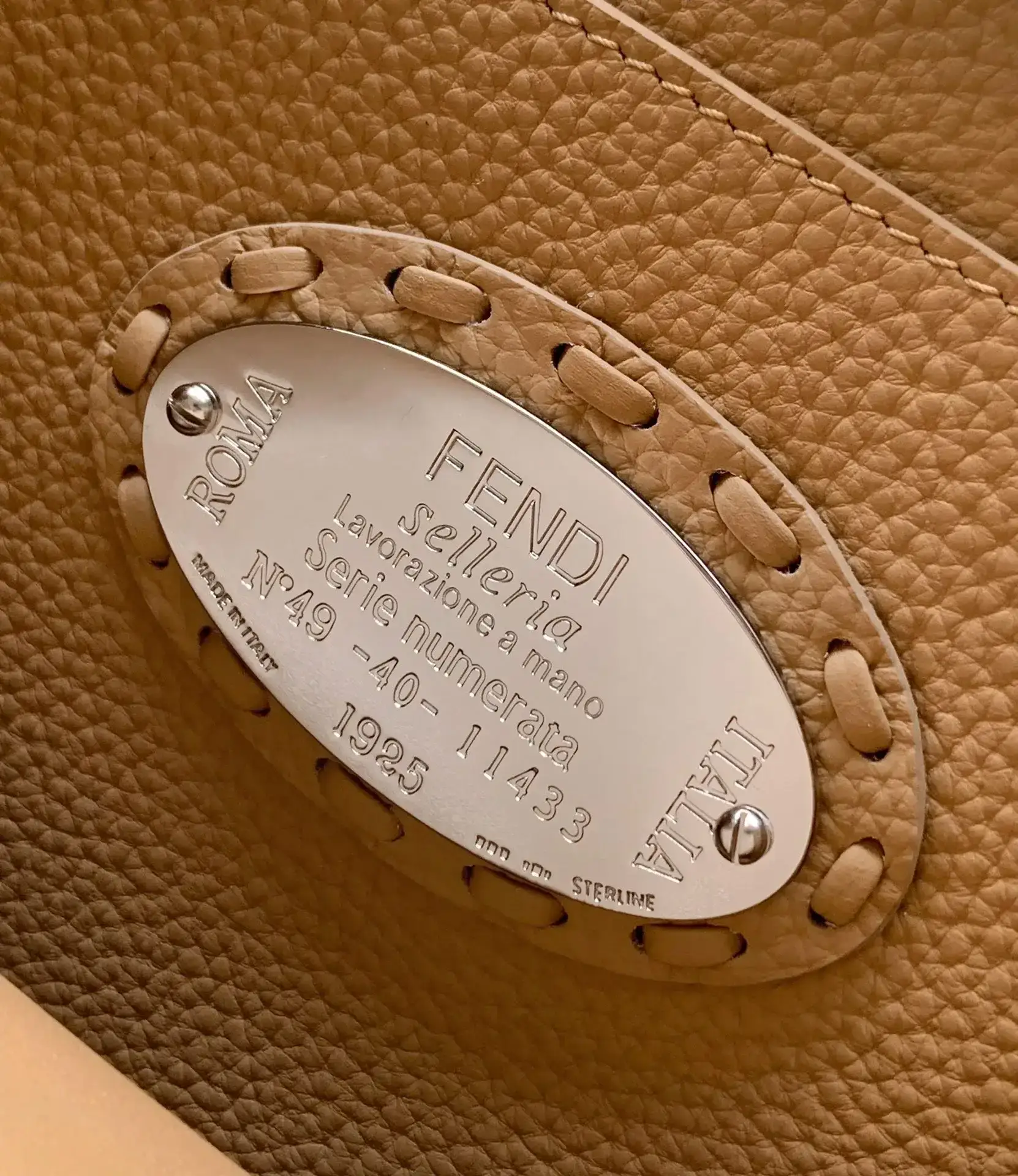 Fendi Beige Peekaboo Calfskin Top Handle Bag product photo from LabelPicks