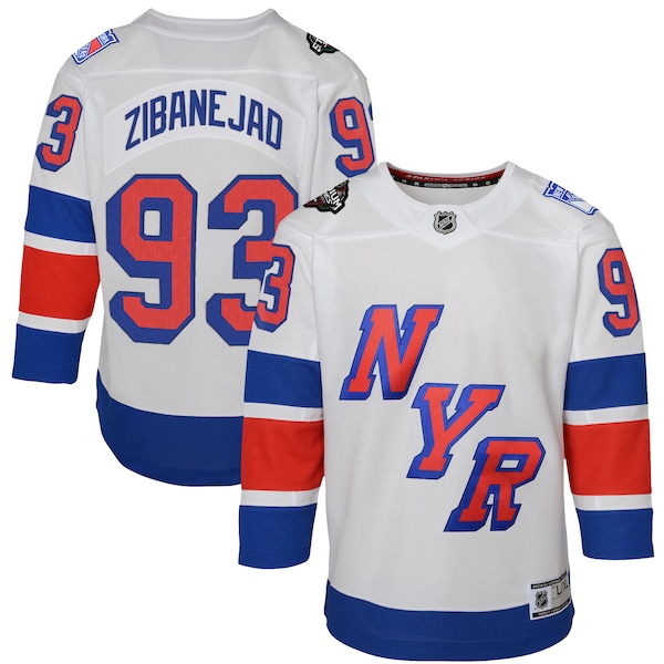 Mika Zibanejad New York Rangers Youth 2024 NHL Stadium Series Premier Player Jersey – White