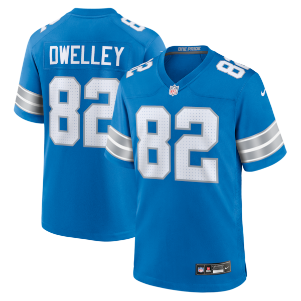 Ross Dwelley Detroit Lions Nike Team Game Jersey -  Blue