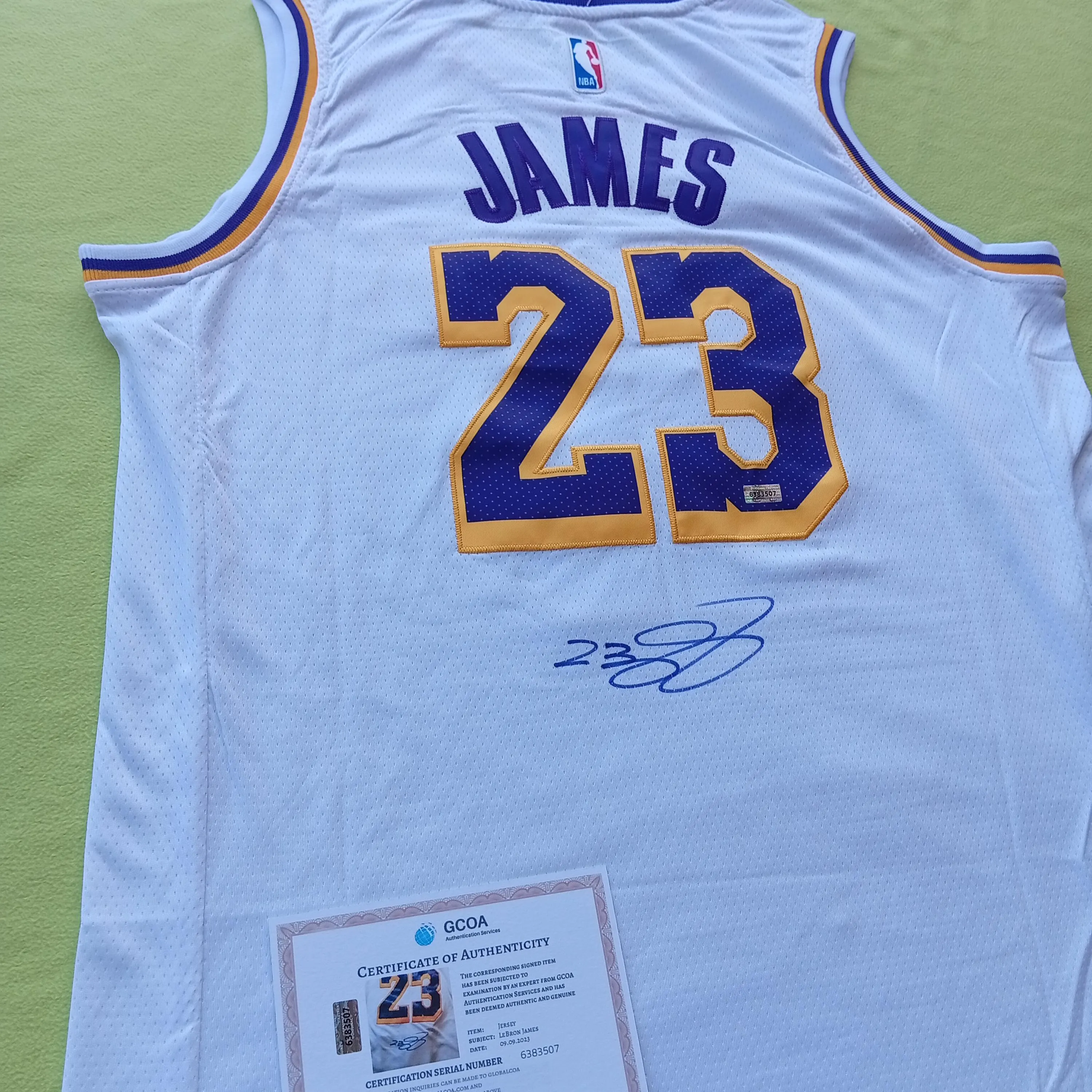LeBron James Signed Autographed Los Angeles Lakers Basketball Jersey with COA