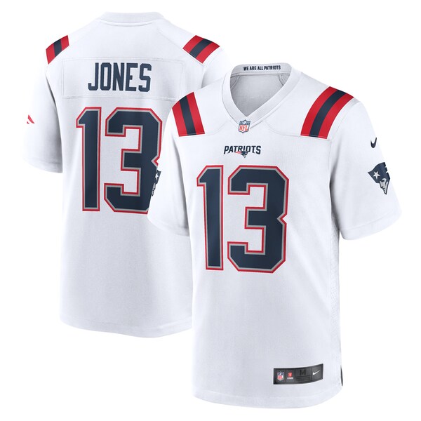 Jack Jones New England Patriots Nike Game Player Jersey - White/Navy