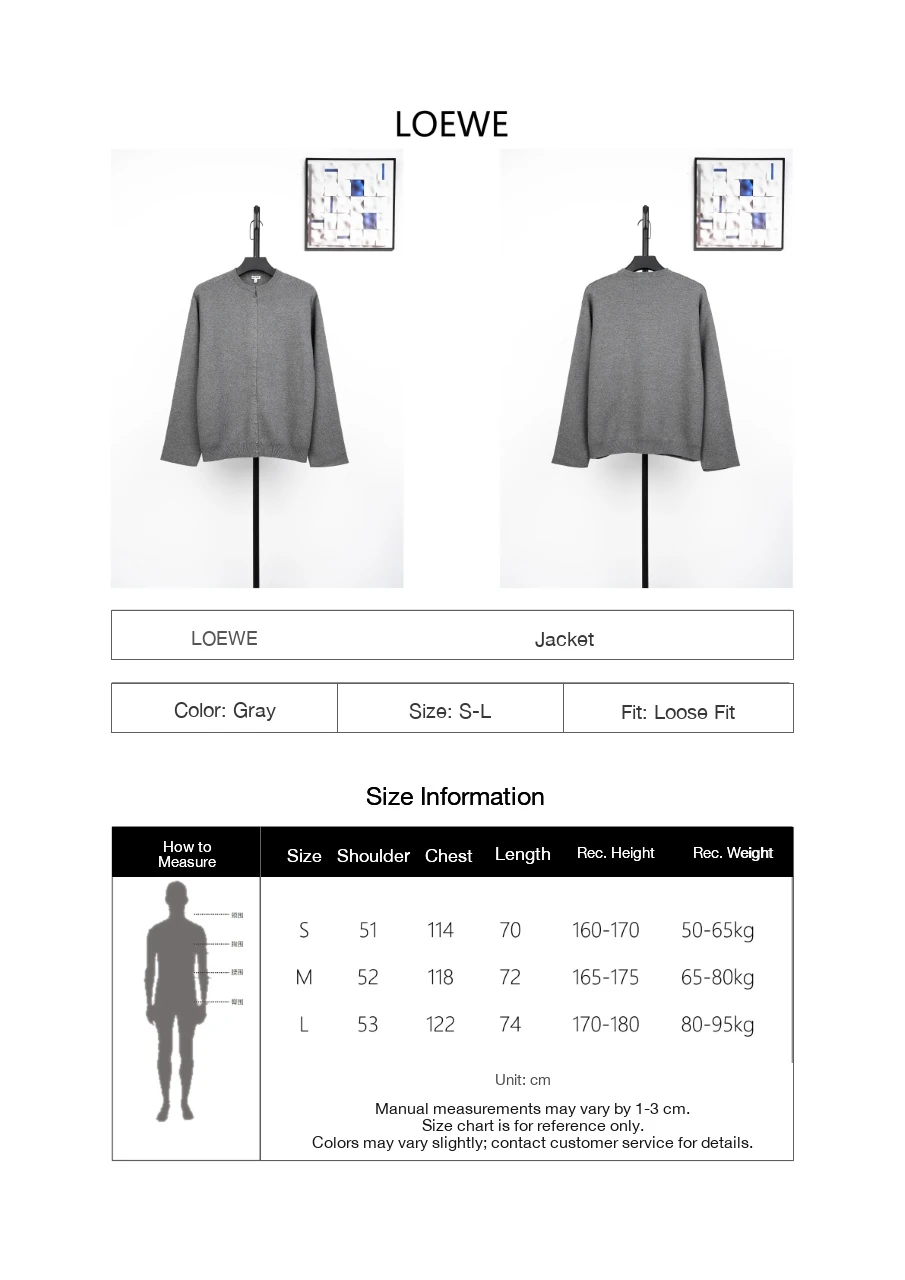 LOEWE Grey Studded Wool Cardigan Jacket product photo from LabelPicks